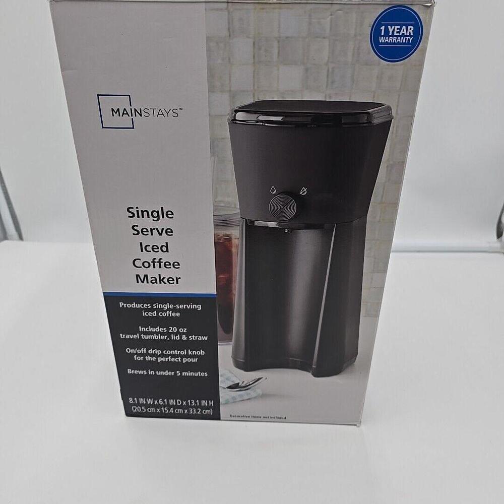 Mainstays Iced Coffee Maker with 20‎ fl oz Reusable Tumbler and Filter